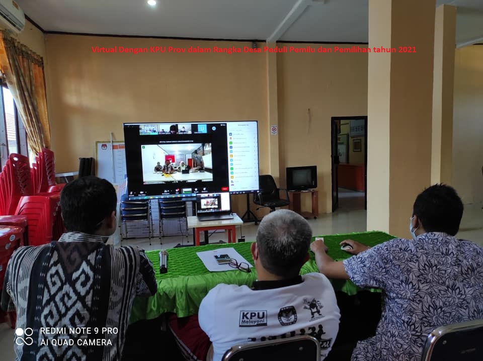 Virtual Dengan KPU Prov dalam Rangka Desa Peduli Pemilu dan Pemilihan tahun 2021